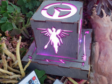 Load image into Gallery viewer, OVERWATCH 3 inspired Color Changing Lantern with wall powered base - Mercy, Tracer, Reinhardt, Torbjörn
